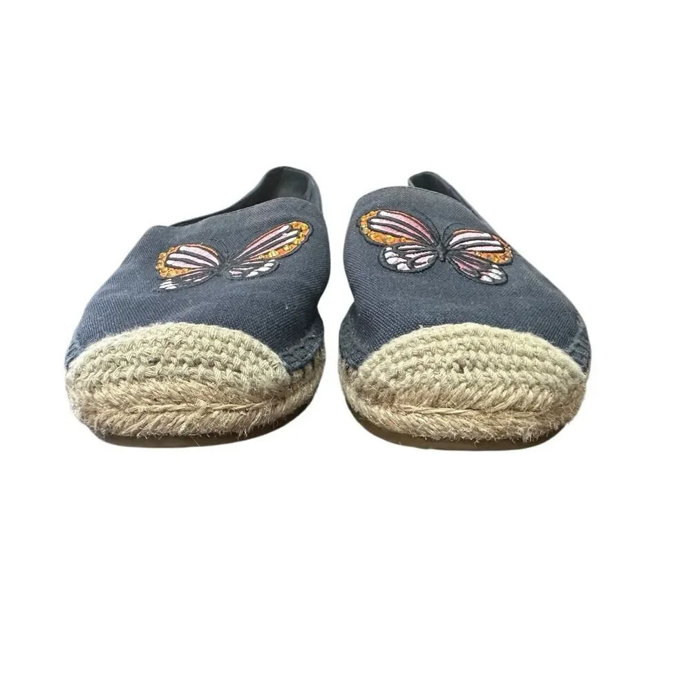 Kate Spade Aflutter Butterfly Embroidery Espadrille Flat Loafer Women Size 9B